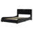 Upholstered Platform Bed With Thickened Headboard, Bluetooth Speakers And RGB LED Light-1870128874