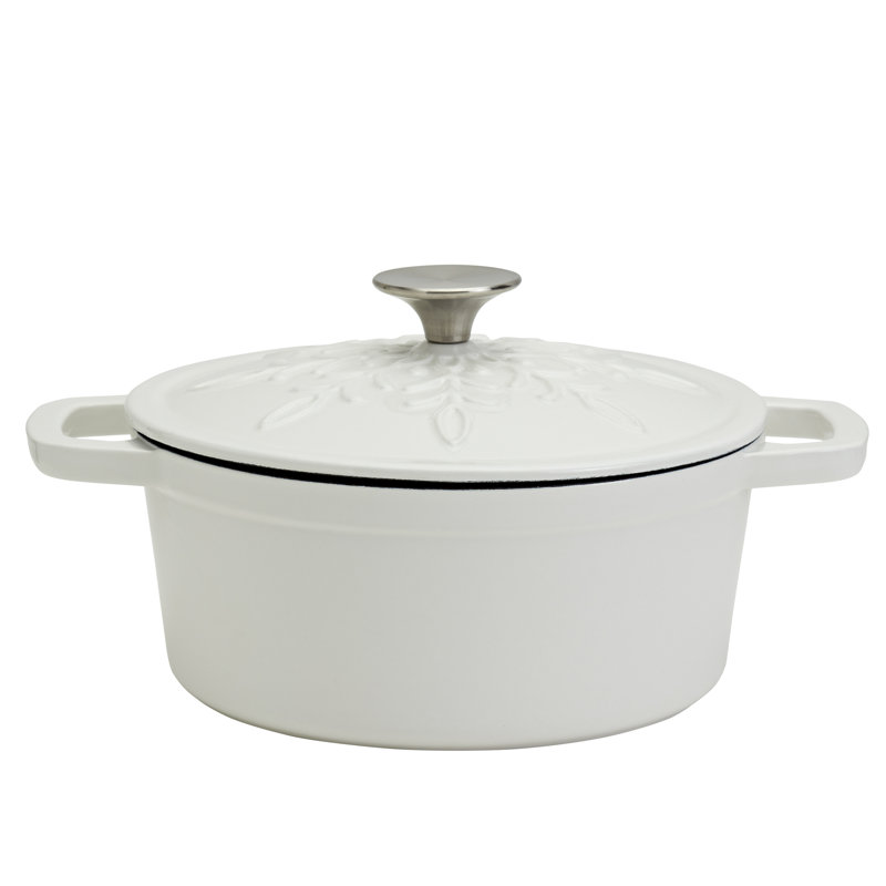 Holiday Kitchen Smith And Clark 3qt. Enameled Cast Iron Round Dutch Oven