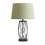 Alexarae 50cm Black Frame Style Table Lamp with Linen Shade-121845620