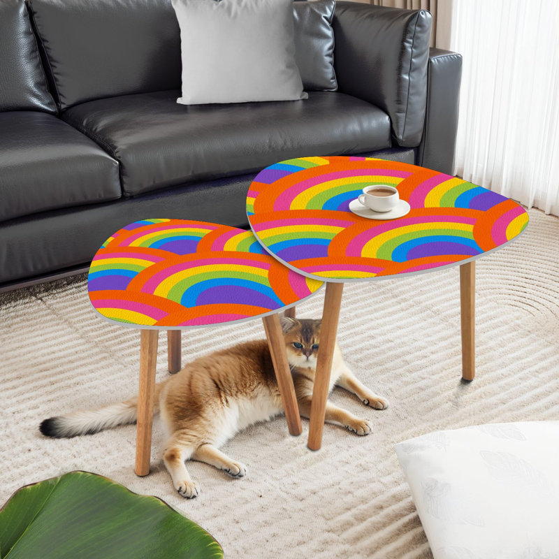 Ensemble de 2 tables gigognes Triangle Nest