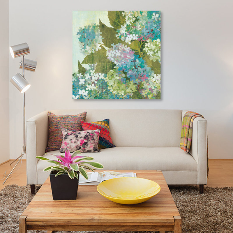 « peint fleuri », reproduction sur toile, H 12 po x l 12 po x P 0,75 po, Toile tendue, Pas de tapis