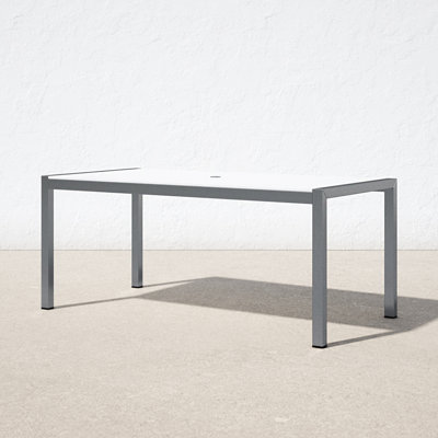 Aynura 71'' Plastic / Acrylic Outdoor Dining Table