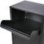 Boîte de dépôt de colis grande taille pour colis noir, 10,5 po x 15,5 po x 41,30 po, avec compartiment de rangement verrouillable résistant aux intempéries pour la livraison de courrier express pour un usage domestique et professionnel