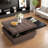 Mohite Modern Square Coffee Table with Rotatable Top, Two Colors Matching and 1 Hidden Storage Space-319303647