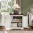Jaimar 24"W Farmhouse Square End Table with Charging Station&Adjustable Storage Shelf-1440454476-1440454472
