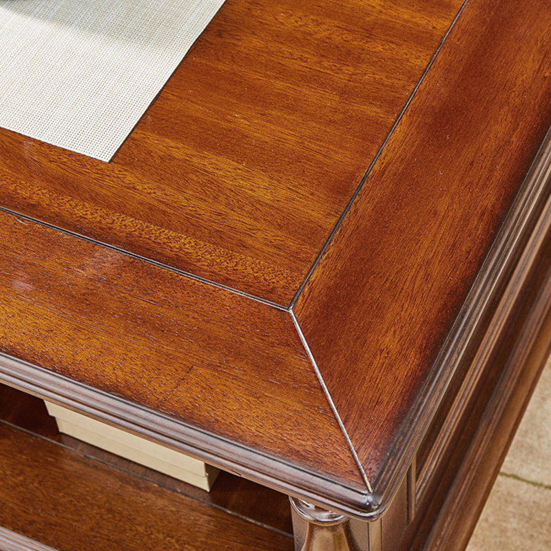 Table basse rectangulaire de style américain, Brun