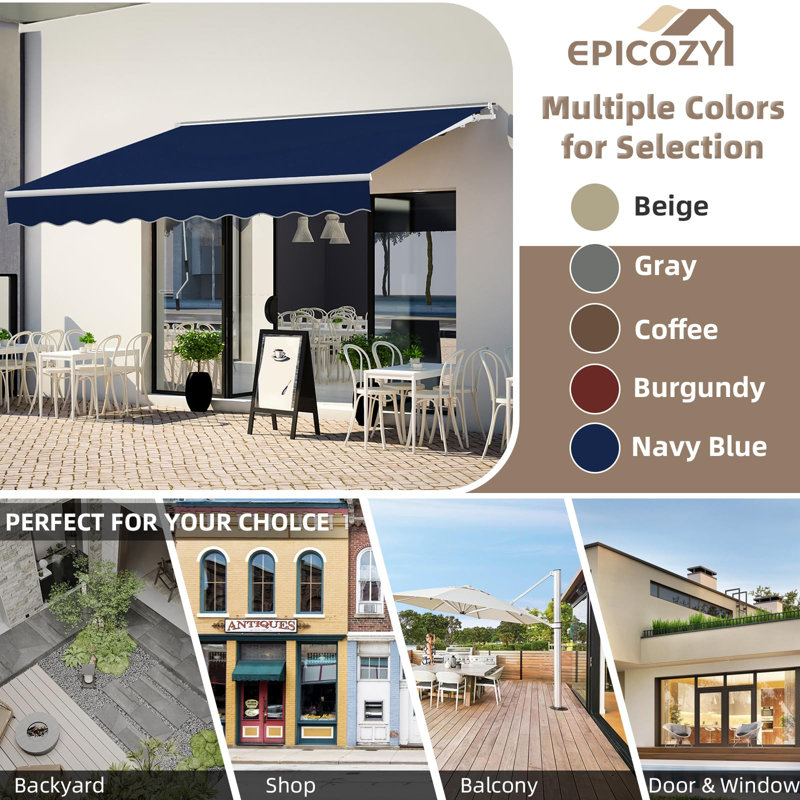 EPICOZY 98.48"W x 76.78"D Retractable, Navy Blue