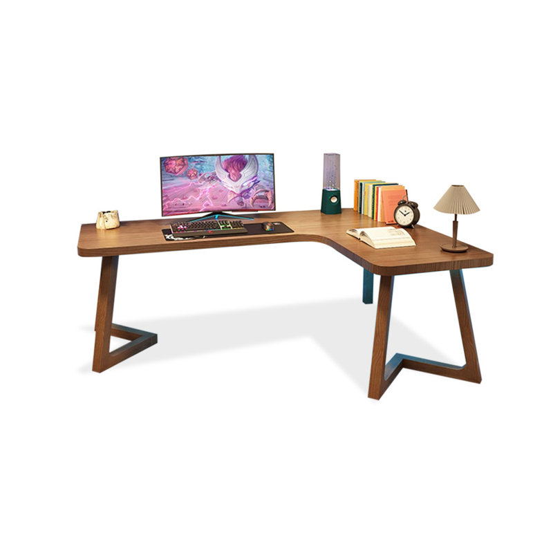 Bureaux rectangulaires en bois massif brun clair, H 29,53 po x l 55,12 po x P 39,37 po, Retour à gauche