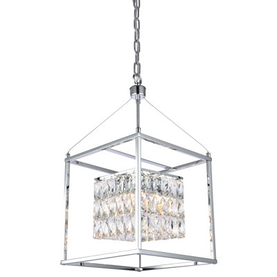 Luminaire suspendu carré simple à 4 lumières Briscoe