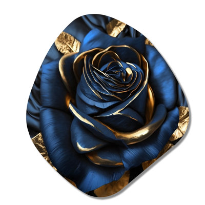 Lewes - Floral Rose Nebula Shape Asymmetric Metal Wall Art