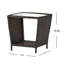Table d'appoint d'extérieur avec plateau en verre Classy 19,84 po x 19,71 po Classing