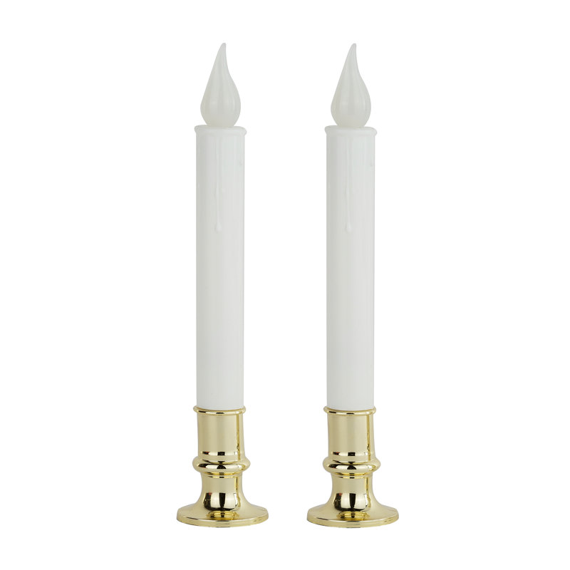 Tupkee Christmas LED Window Candles - Flickering Flameless - Battery Operated with Timer