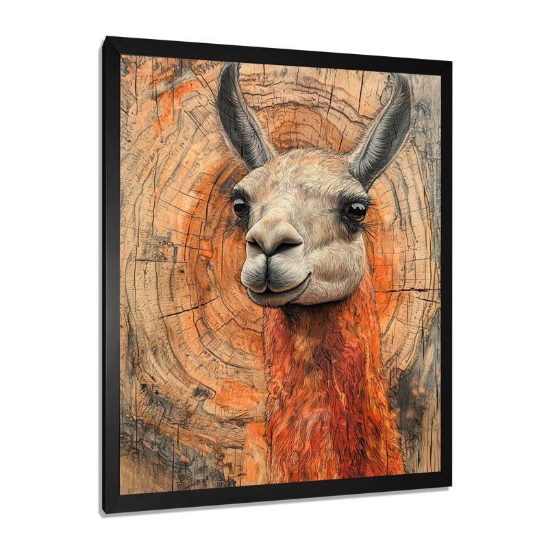 Gillison - animaux, art mural sur toile, H 20 po x l 12 po, Reproduction encadrée d'une seule photo, Black