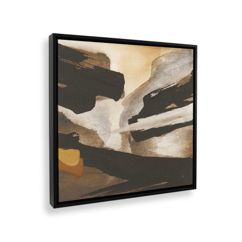 «Avalanche III» par Chris Paschke, reproduction d'art sur toile, Cadre flottant, H 12 po x l 12 po, Noir