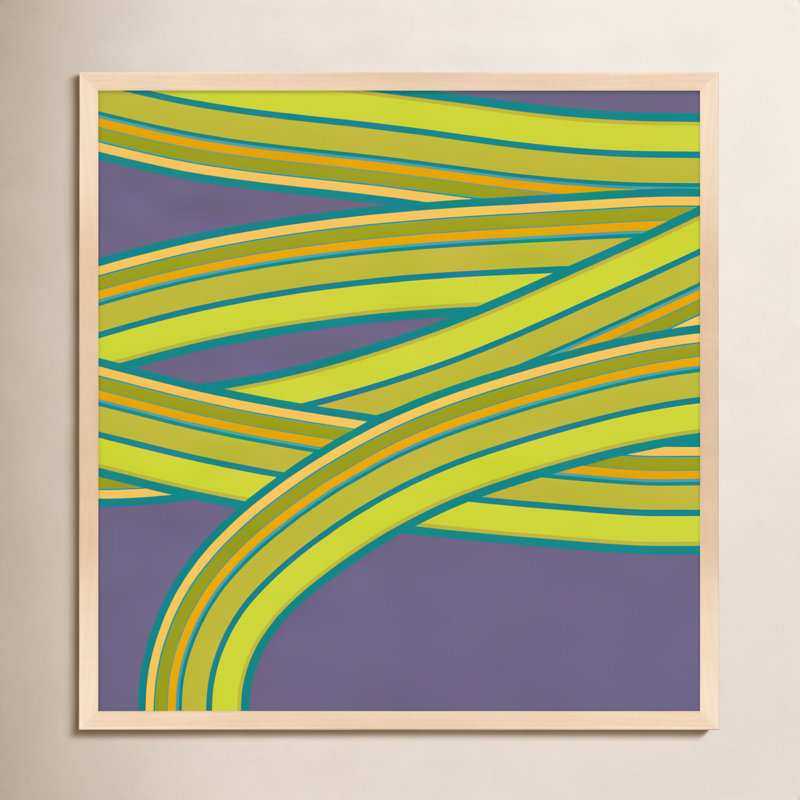 Hemp Twist Print by Jacques Pilon, 24" H x 24" W x 1.25" D, Maple Wood