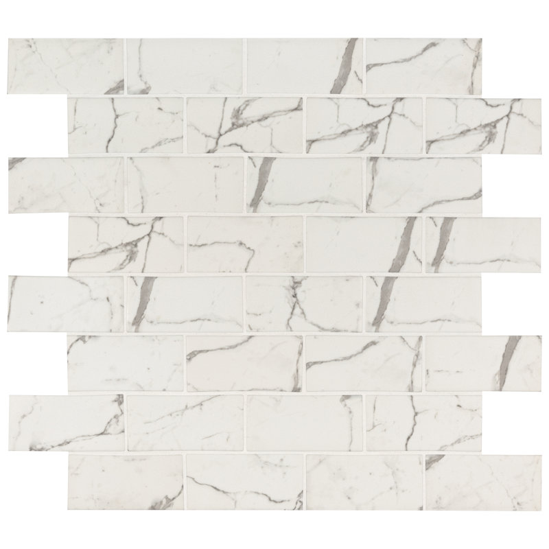 Carrelage mural en mosaïque en verre lustré 12 po x 12 po Montessa Petra Velora
