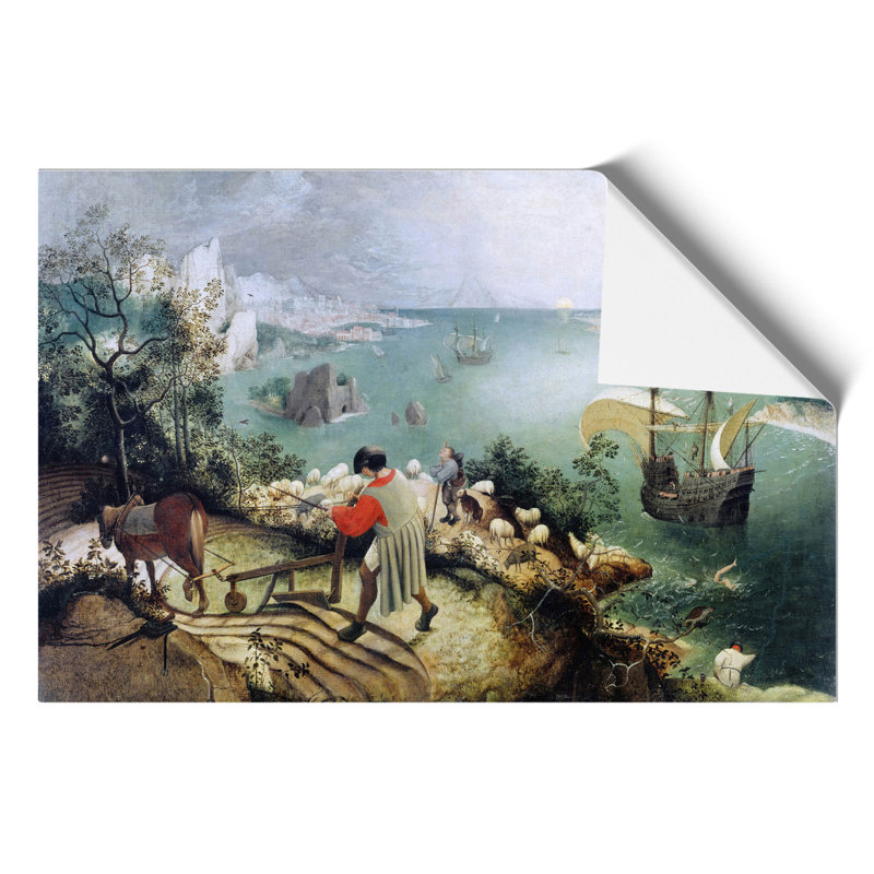 The Fall of Icarus by Pieter Bruegel the Elder - Unframed Painting, 30cm H x 42cm W x 0.1cm D