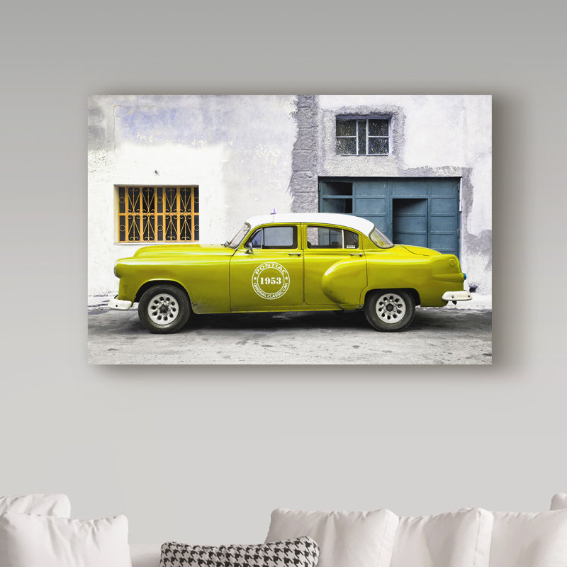 Cosey «Lime Green Pontiac 1953», reproduction de photo sur toile tendue, H 30 po x l 47 po