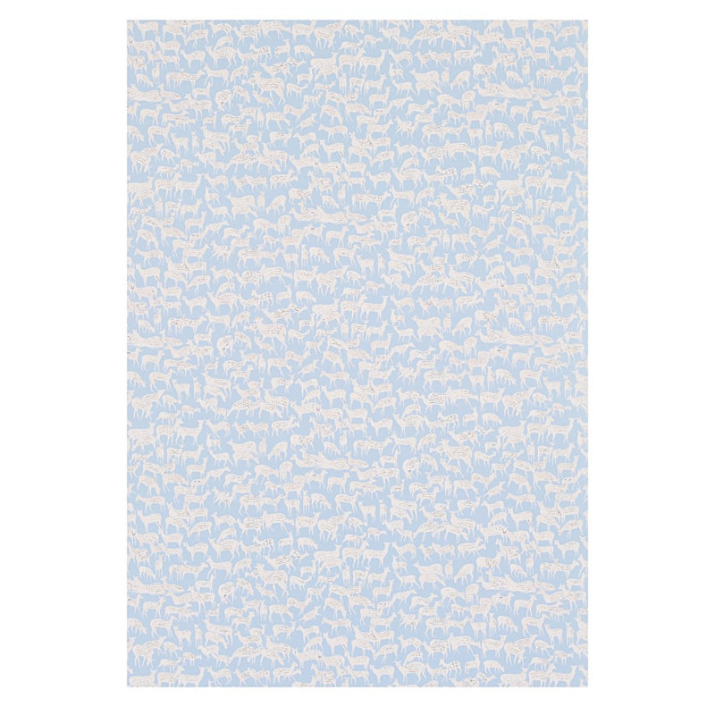 Fauna Wallpaper, Slate Blue