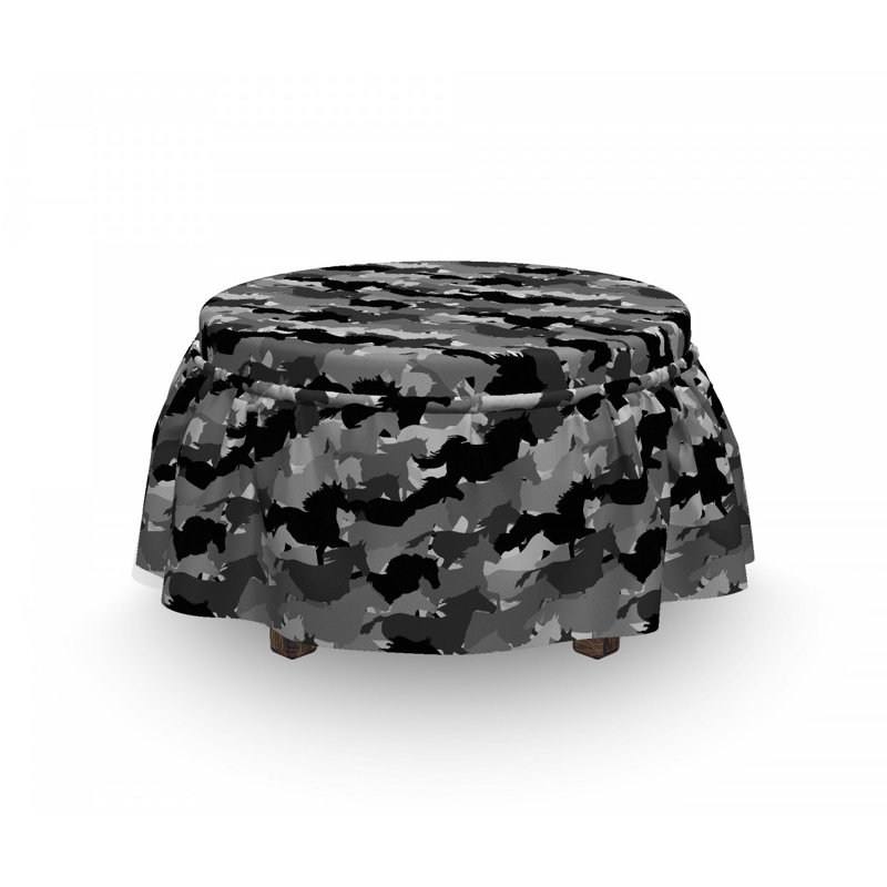 Ensemble de housse pour repose-pieds à coussin de boîte 2 pièces mustang