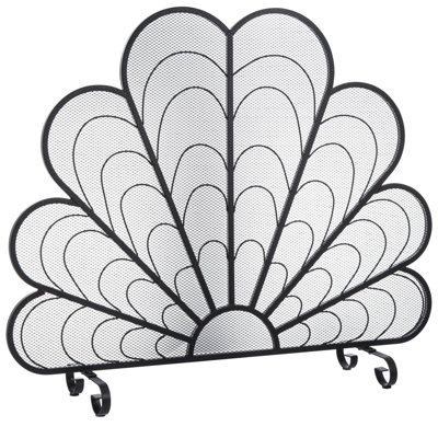 Montrece Peacock Metal Fireplace Screen