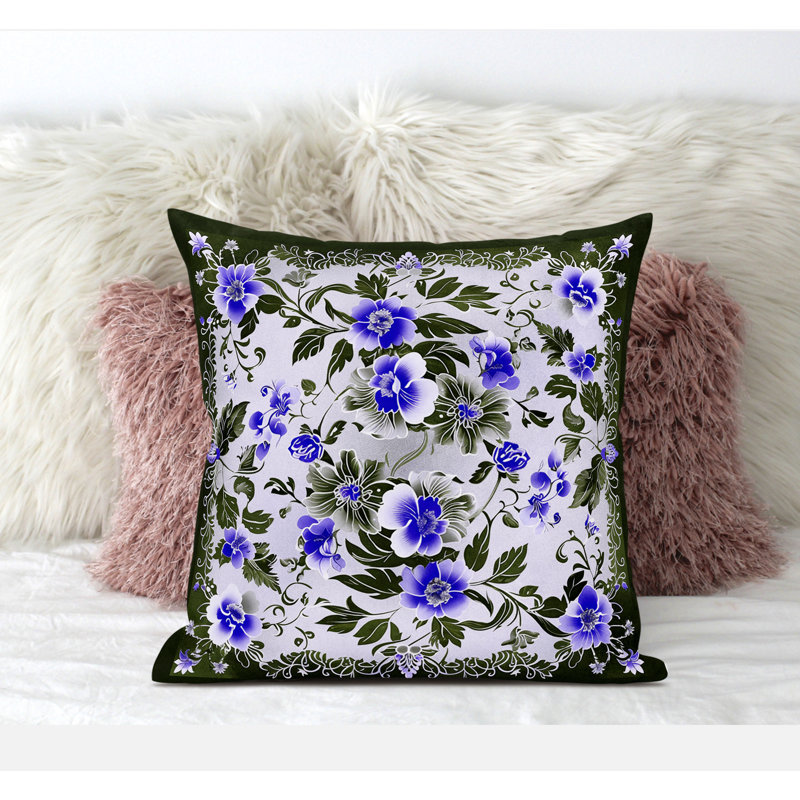 Floral Reversible Throw Pillow, 26" H x 26" W