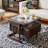 American retro square solid wood coffee table