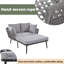 120cm Wide Straight Patio Daybed with Cushions