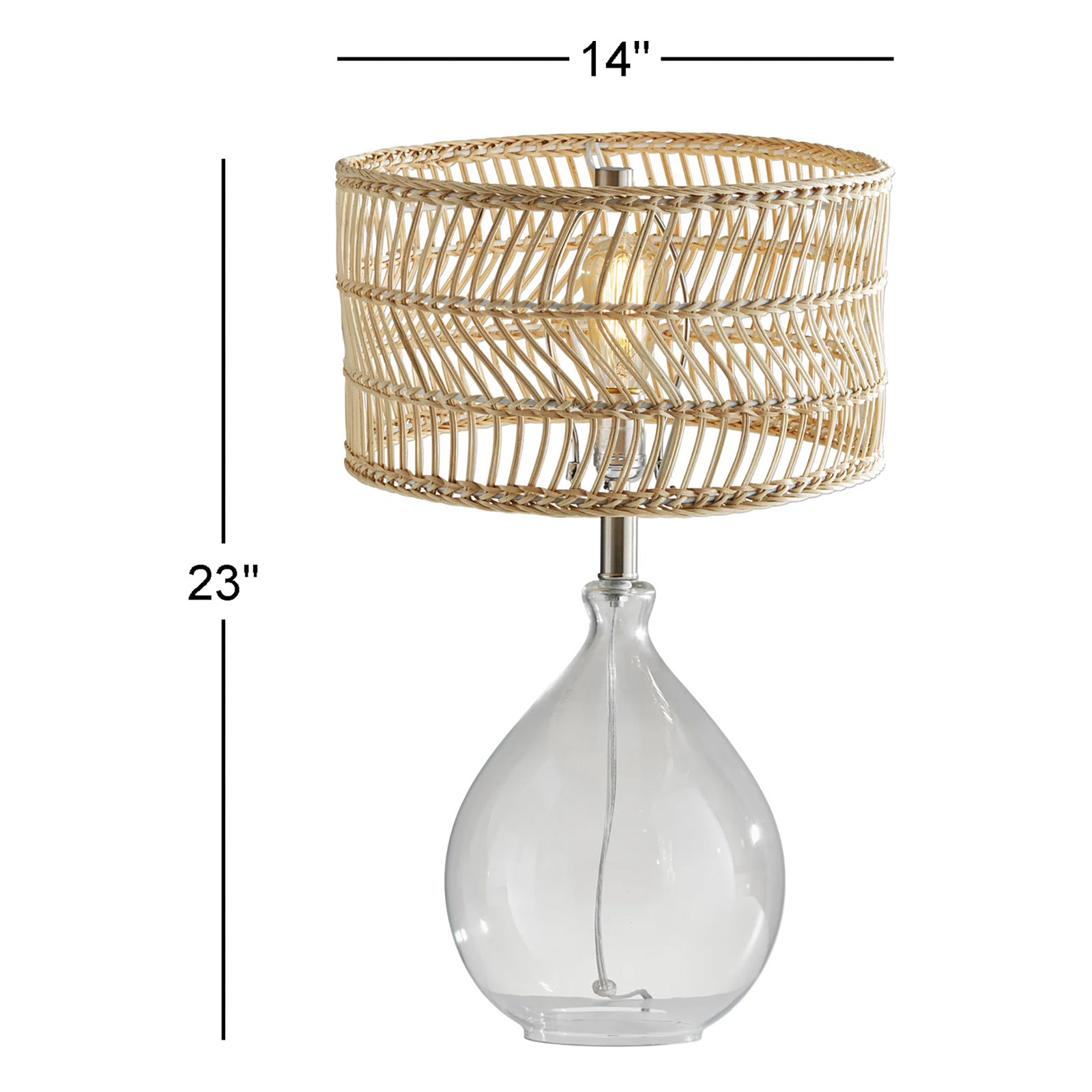 Maloy Glass Table Lamp