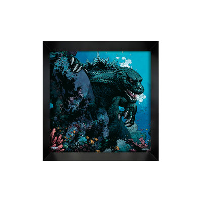 Godzilla- Underwater 12x12 Gel-Coat Framed Poster