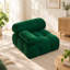 Chaise rembourrée en tissu de velours simple à un bras-121972246