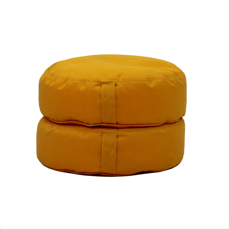 Coussin à billes rond 16 po Element, Jaune souci