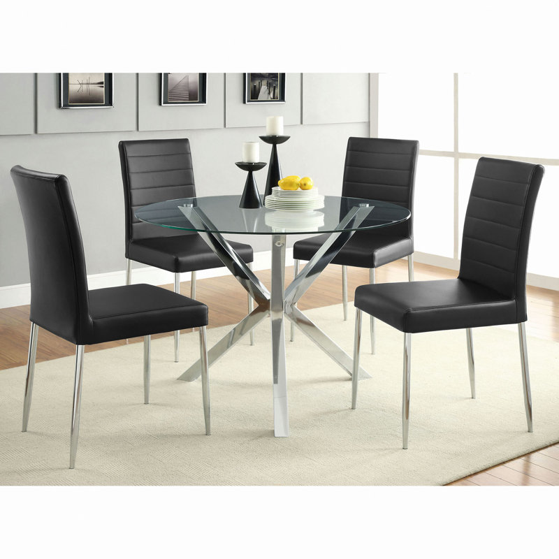 Isolde Chrome 41" Dining Table