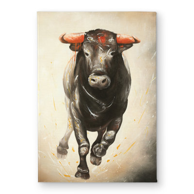 Bull Running Brown Bedroom Indoor Outdoor Door Mat | Home Decor