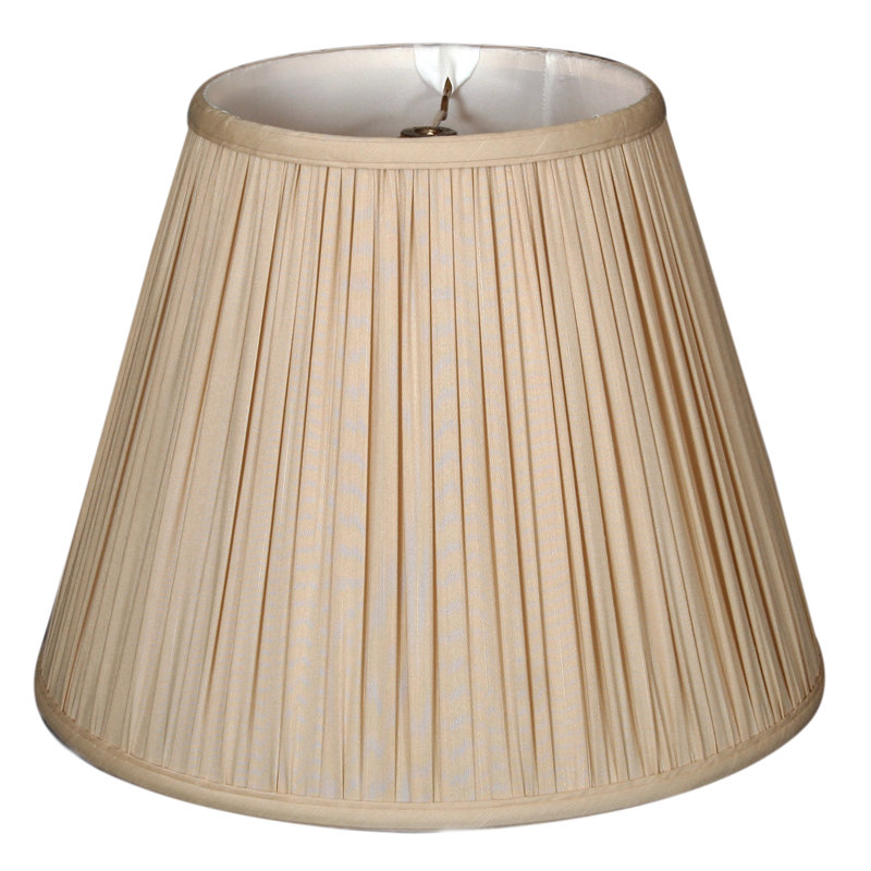 Silk Empire Lamp Shade, Eggshell/Off White, 14" H x 18" W x 18" D
