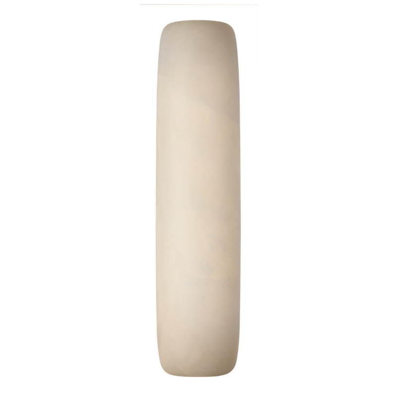 Kelly Wearstler Formosa 26" Linear Sconce, 19.75" H x 4.75" W x 3.25" D, Alabaster/Polished Nickel, 1400 W