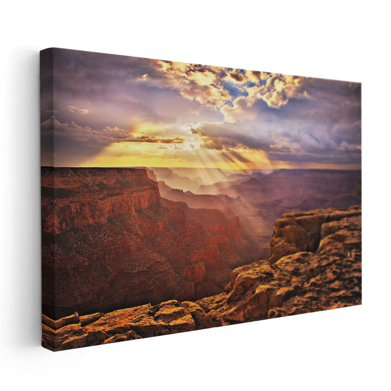 Canyon Sunset II - reproduction d'art sur toile, H 16 po x l 24 po