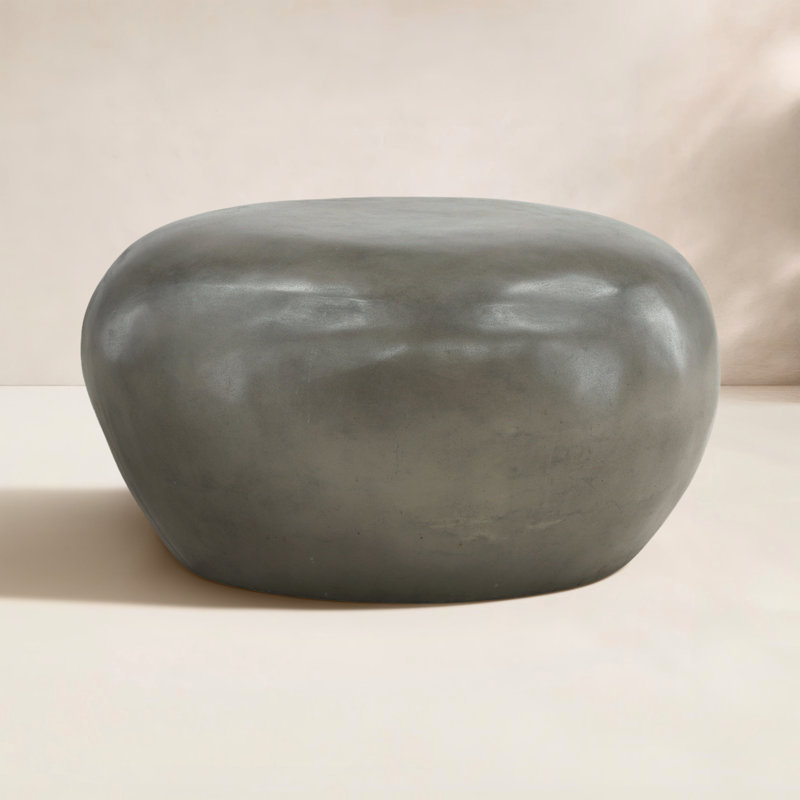 Joshua Pebblestone Outdoor Coffee Table, Concrete Gray