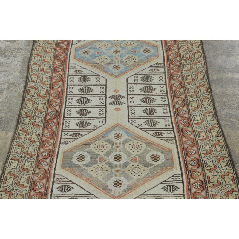 Antique One-of-a-Kind 3' X 15'6" Hand Knotted Area Rug