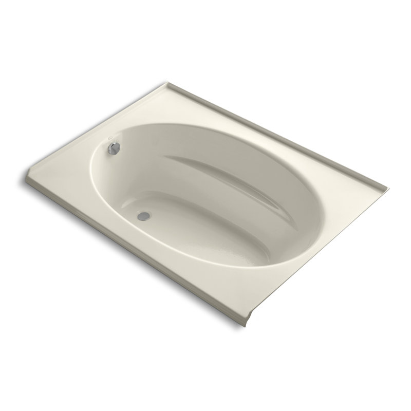 60" x 42" Drop In Soaking Bathtub, Almond, Left