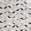 Phantasm Harvest Cream And Gray Polished Mixed Marble Mosaic Tile