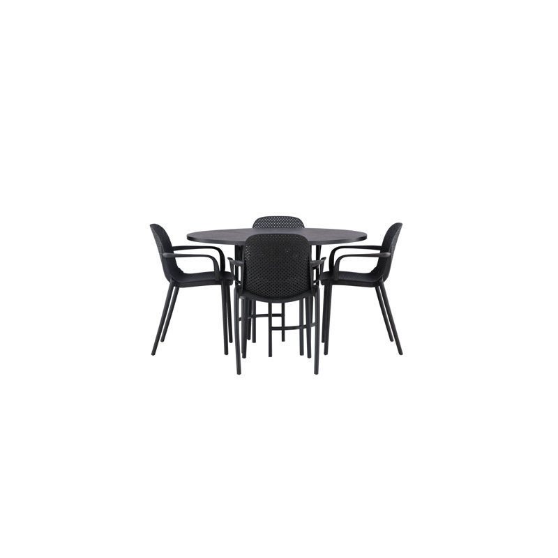 Cantrell 4 - Person Dining Set, Black
