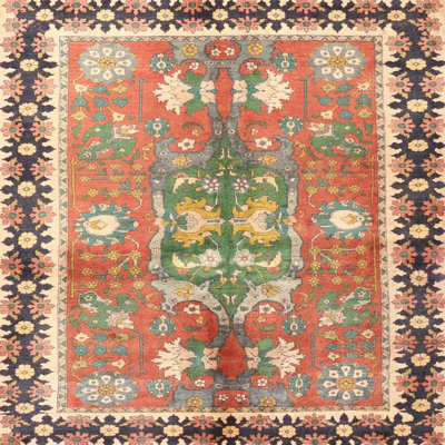 Tapis traditionnel rouge / noir / beige