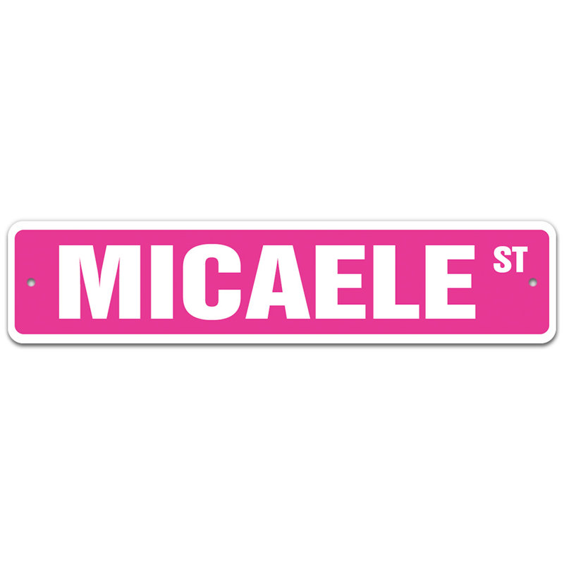 Plaque de rue Nikolas, H 6 po x l 24 po x P 0,1 po