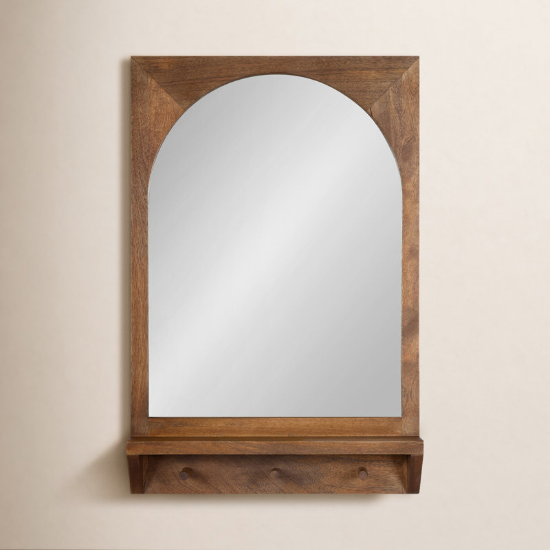 Julianna Wood Mirror, 30" x 20", Brown