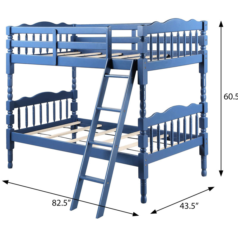 Lit superposé simple bleu au-dessus de lits superposés - Choix de styles polyvalents