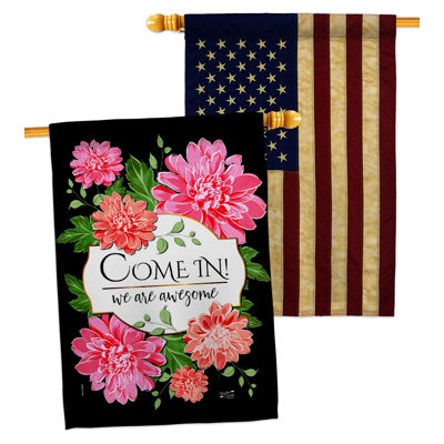 Drapeau de maison en polyester / mélange 40 po x 28 po