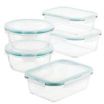 Simax Square Glass Containers With Lids: Meal Prep Container Glass -  Borosilicate Glass Food Storage Containers Glass - Set of 3 Glass Food Prep