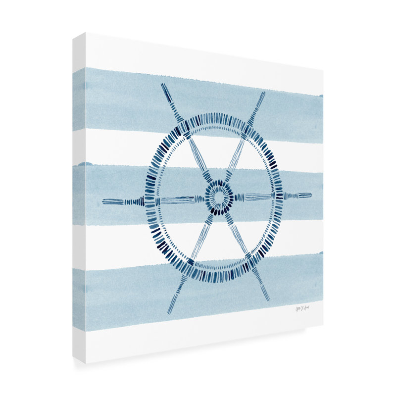 Art mural sur toile Roulette de bateau nautique «bolivette St. Amant», H 14 po x l 14 po