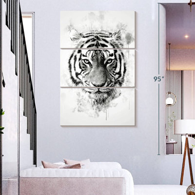 Tête de tigre Brampt noir et blanc